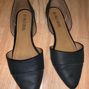 Navy Pointed Toe Flats